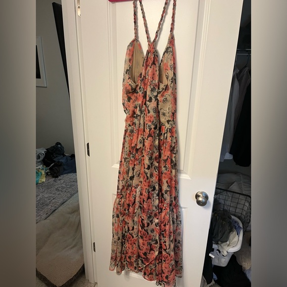 Astr The Label Eartha Floral Women Medium Maxi Dress Backless Twisted Straps - Picture 4 of 5